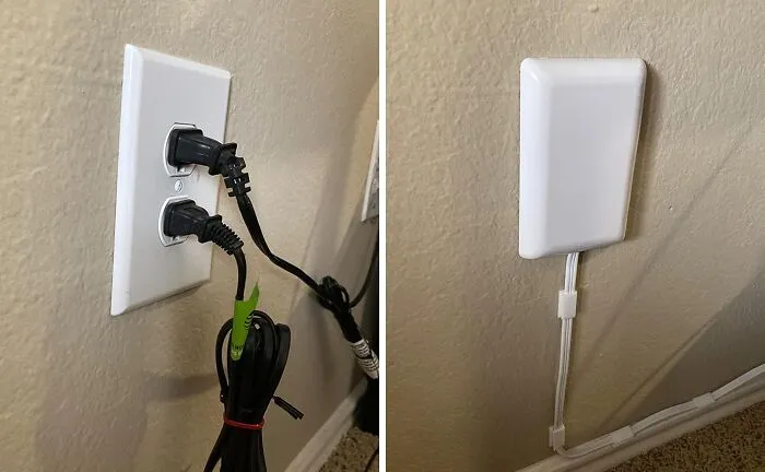 Your Couch And That Wall Outlet Have Been In A Cold War Over Three Inches Of Prime Real Estate For Years; Declare A Truce With This Ingenious <a Style="Display:inline;" Href="Https://Www.amazon.com/Socket-Ultra-Thin-Electrical-Oversized-Certified/Dp/B07s8dz1t5?ie=utf8&th=1&linkcode=ll1&tag=bpantelope-20&linkid=9e2fad52e366f0a78a3b5b2f4f1f8aaa&language=en_us&ref_=as_li_ss_tl" Target="_blank">  <span Style="Font: Inherit; Color: #d74b1f;"> Flat Outlet Concealer And Extension Cord </Span>