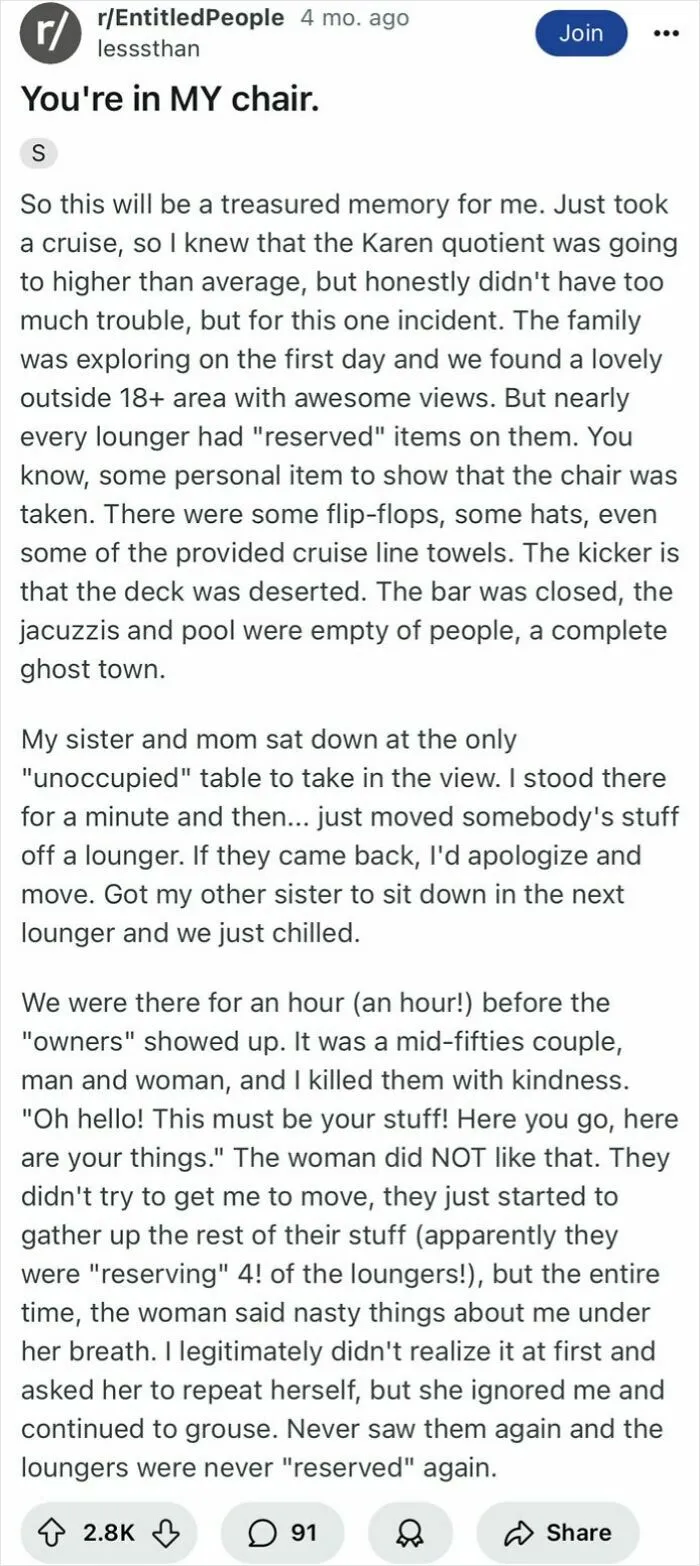 You're In My Chair