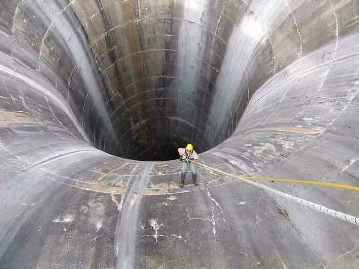 Standing On The Edge Of A Giant Spillway. This Is A No From Me