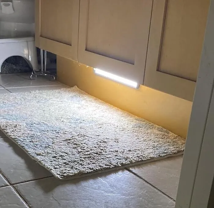 The Blinding, 3 A.m. Shock To Your System Every Time You Have To Use The Bathroom Can Be Replaced By The Gentle, Angelic Glow Of Some <a Style="Display:inline;" Href="Https://Www.amazon.com/Lighting-Wireless-Rechargeable-Operated-Wardrobe/Dp/B085py9vyv?ie=utf8&th=1&linkcode=ll1&tag=bprabbit-20&linkid=d2990fffcff3415f07ee214e5b37aee5&language=en_us&ref_=as_li_ss_tl" Target="_blank">  <span Style="Font: Inherit; Color: #d74b1f;"> Under Counter Motion Sensor Lights </Span>