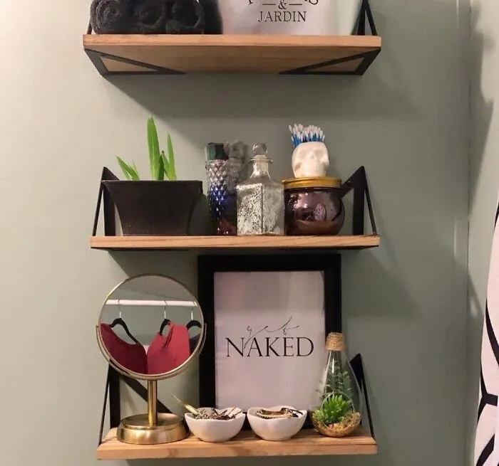 The Top Of Your Toilet, Currently A Chaotic Museum Of Half-Used Products And A Rogue Roll Of Toilet Paper, Can Become A Legitimately Stylish Focal Point With Some <a Style="Display:inline;" Href="Https://Www.amazon.com/Wallniture-Floating-Shelves-Bookshelf-Bedroom/Dp/B083xh3s83?ie=utf8&th=1&linkcode=ll1&tag=bprabbit-20&linkid=83dc4319cda8e274c851d3f47371d3fc&language=en_us&ref_=as_li_ss_tl" Target="_blank">  <span Style="Font: Inherit; Color: #d74b1f;"> Farmhouse Floating Shelves </Span>