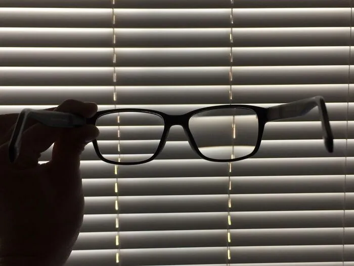 The Blinds Show The Difference In Prescription Of My Eyes