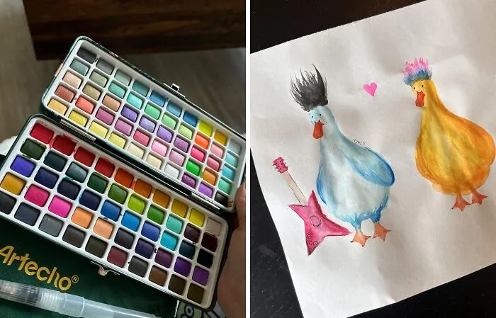Bob Ross Made Masterpieces With Like Eight Colors, So Imagine The Happy Little Worlds You Can Create With This <a Style="Display:inline;" Href="Https://Www.amazon.com/Artecho-Watercolor-Portable-Beginners-Professionals/Dp/B0cltlkqwf?ie=utf8&th=1&linkcode=ll1&tag=bpsheep-20&linkid=dca9fea653c83ba697fed5ff6e9d9bb8&language=en_us&ref_=as_li_ss_tl" Target="_blank"> <span Style="Font: Inherit; Color: #d74b1f;"> 100-Color Watercolor Paint Set </Span>