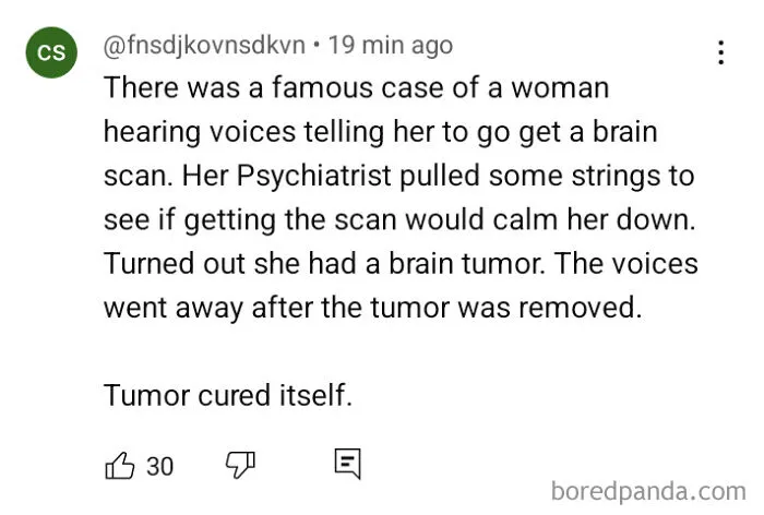 Tumor Cured Itself