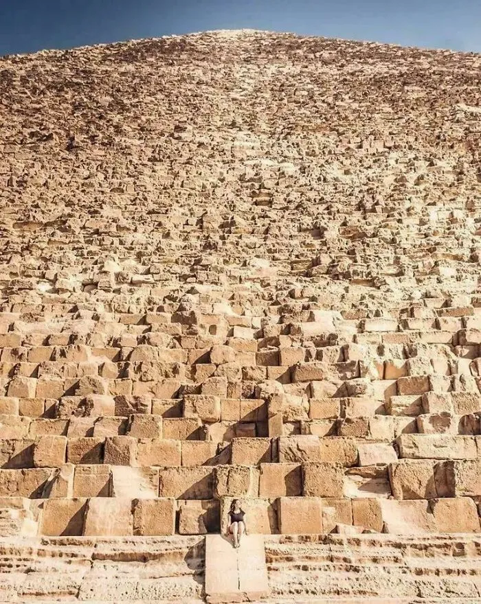 Human Compared To The Pyramid Of Giza