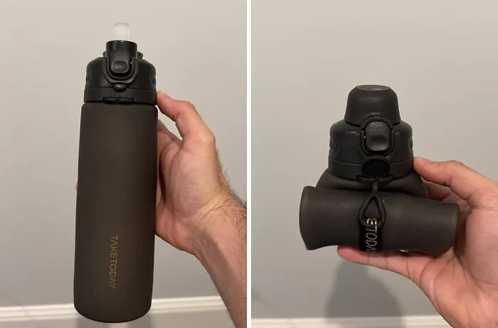 Hydration Meets Origami With This <a Style="Display:inline;" Href="Https://Www.amazon.com/Dp/B0c58gzhrx?ascsubtag=7924758%2c6%2c49%2cd%2c0%2c0%2c0%2c1396%3a1%3b1338%3a1%2c0%2c0%2c0%2cgoogle&btn_ref=srctok-Afa75218ab6554c0&th=1&linkcode=ll1&tag=bpgoldfish-20&linkid=44b024af623234e3cf04ac5467da713f&language=en_us&ref_=as_li_ss_tl" Target="_blank"> <span Style="Font: Inherit; Color: #d74b1f;"> Foldable Silicone Water Bottle </Span> That Scrunches Up To Fit In Your Pocket Once It's Empty