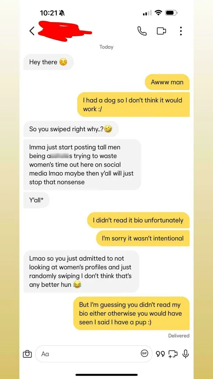 She Said She Was Allergic To Dogs In Her Bio