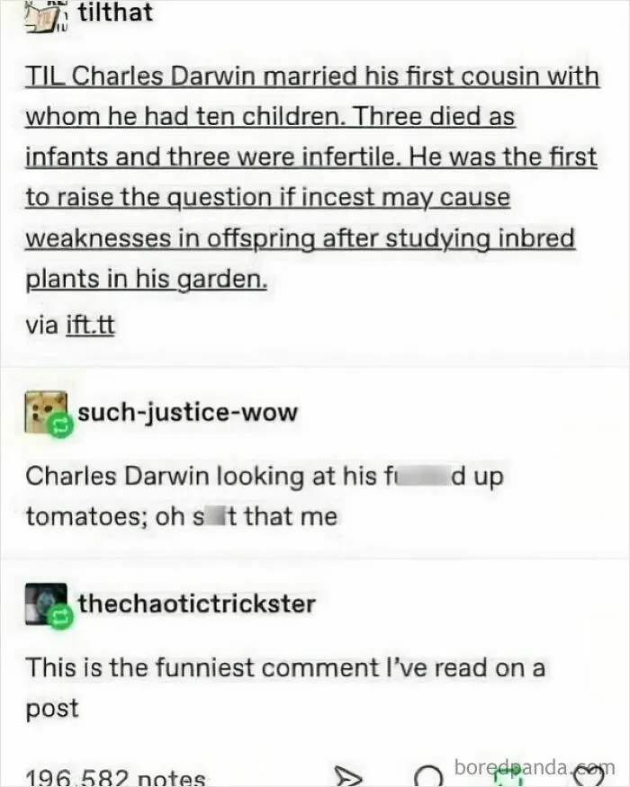 Charles Darwin Looking At His F**ked Up Tomatoes; Oh S**t That Me
