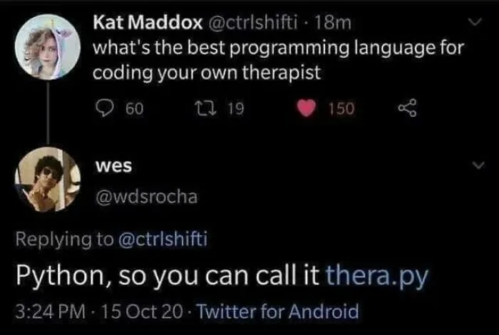 Therapybutmakeitpython