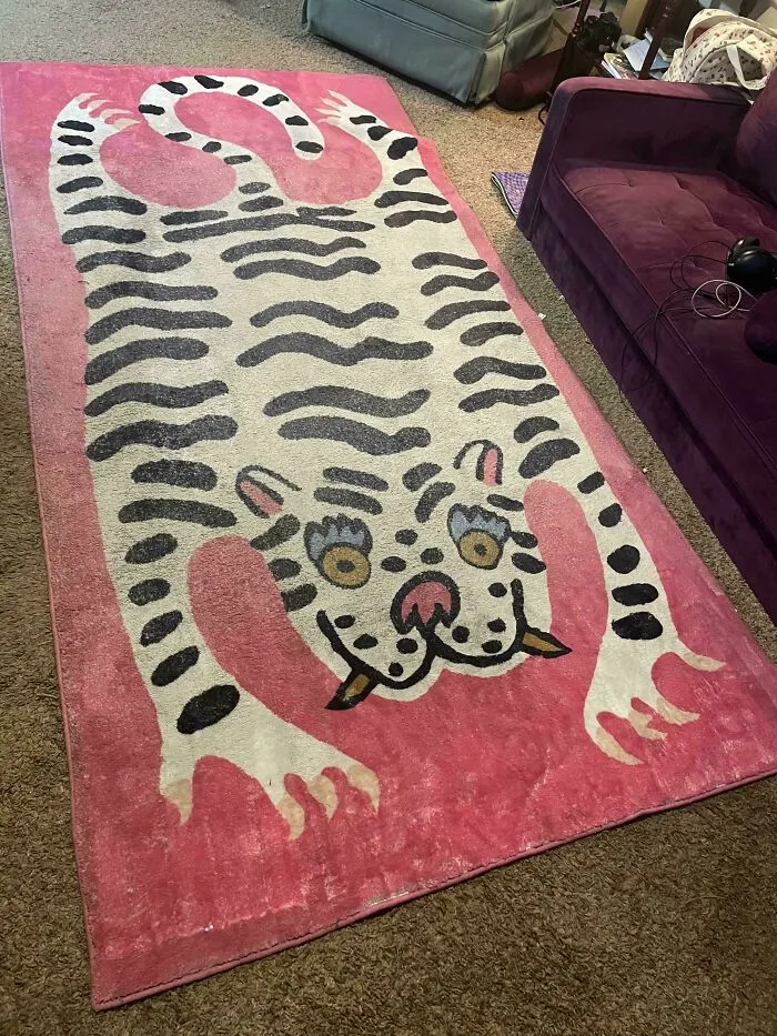 Mi prometido y yo finalmente compramos esta alfombra que habíamos estado queriendo durante casi dos años.