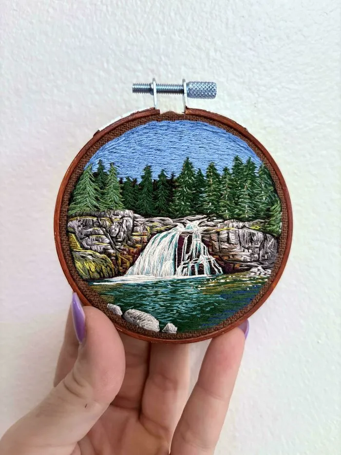 A Little Baby 3" Landscape Embroidery
