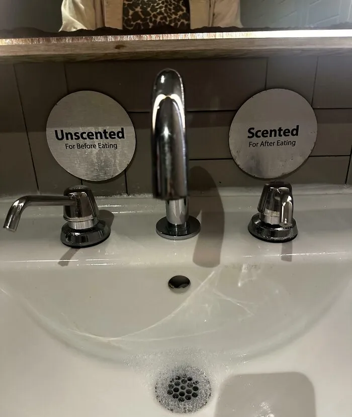 This Restaurant Bathroom Has Two Different Soaps Depending On When You Wash Your Hands