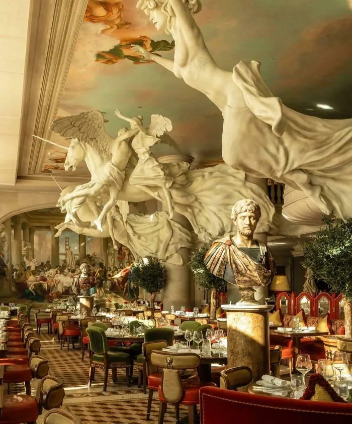 The Interior Of The Bacchanalia Restaurant In Mayfair, London