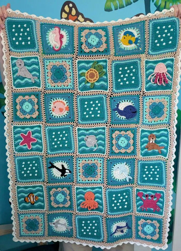 Sea Life Friends Blanket For My Daughter