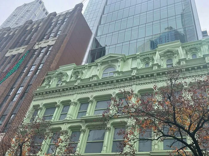 Old And New Facades Sharing A Block - Brooklyn, New York, USA