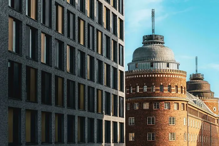 Combination Of Old And Modern Architecture In Helsinki, Finland
