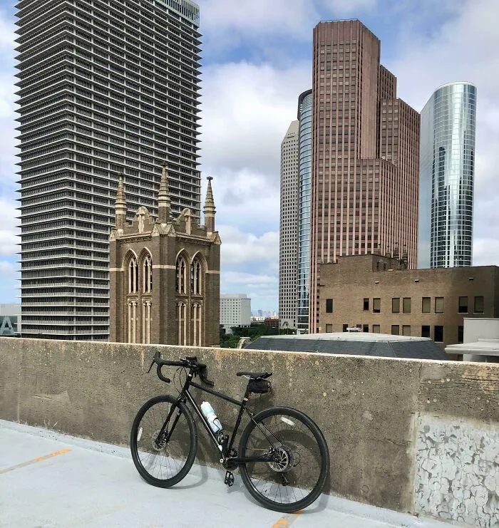 Old vs. New Style Of Architecture In Downtown Houston