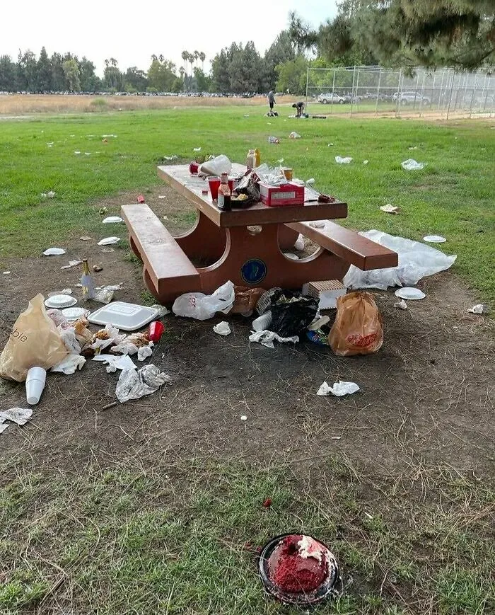 If You Leave Public Parks Like That, You're A Piece Of S**t