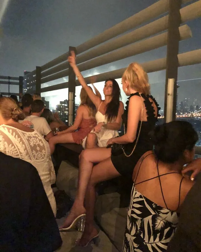 These Girls Refused To Get Down From Table, Blocking The View Of The Fireworks For Everyone. They Just Wanted Attention