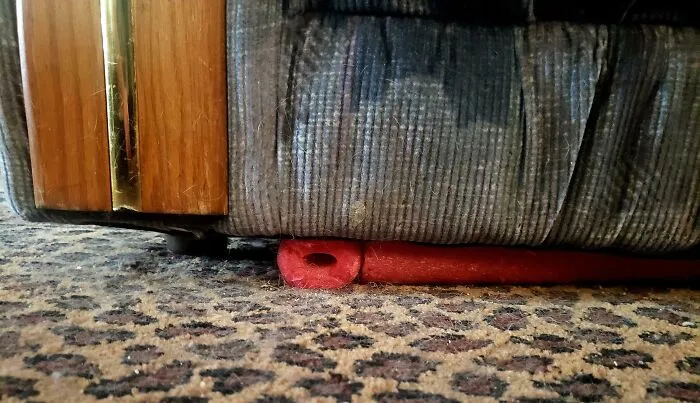 Line The Underside Of Couches/ Furniture With Pool Noodles To Prevent Pet Toys From Going Under
