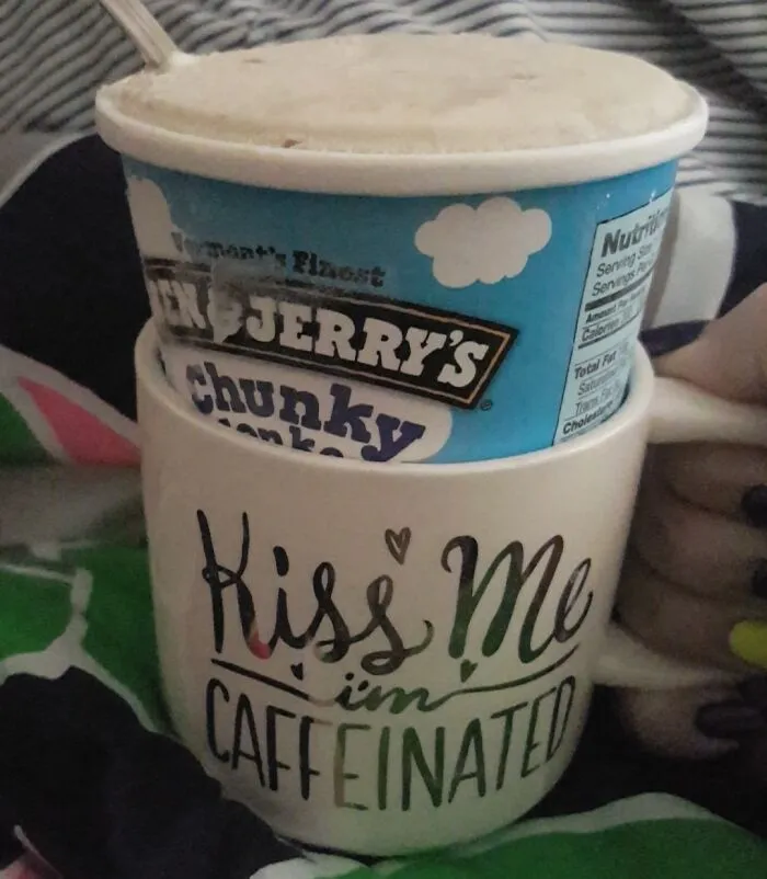 Ice Cream Mug. Hands Won't Get Cold, Ice Cream Is Insulated, More Steady To Sit On Soft Surfaces. You Are Welcome