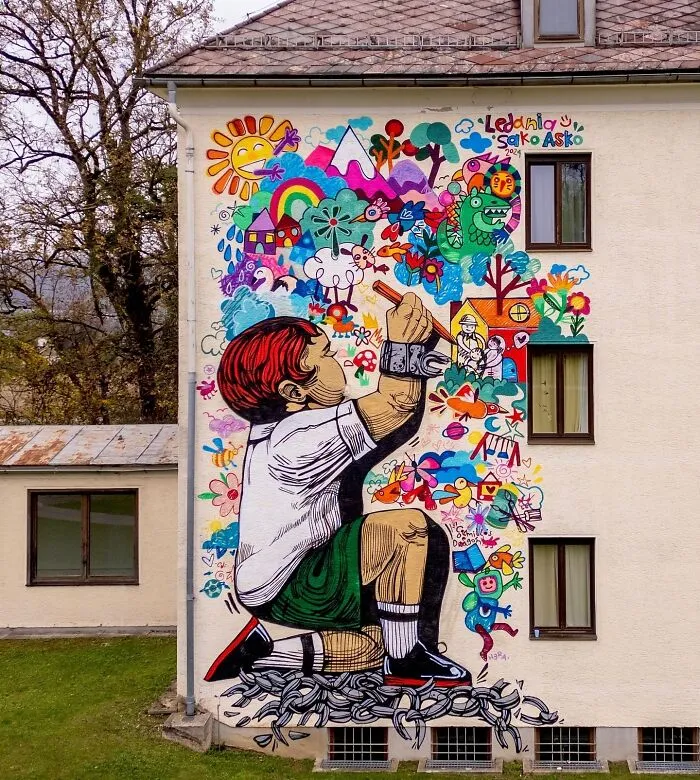 "SakoAsko" Paints 24 Murals That Explore Human Choices Through Surreal Art