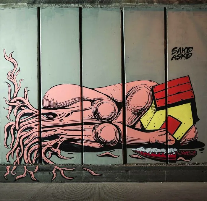 "SakoAsko" Paints 24 Murals That Explore Human Choices Through Surreal Art
