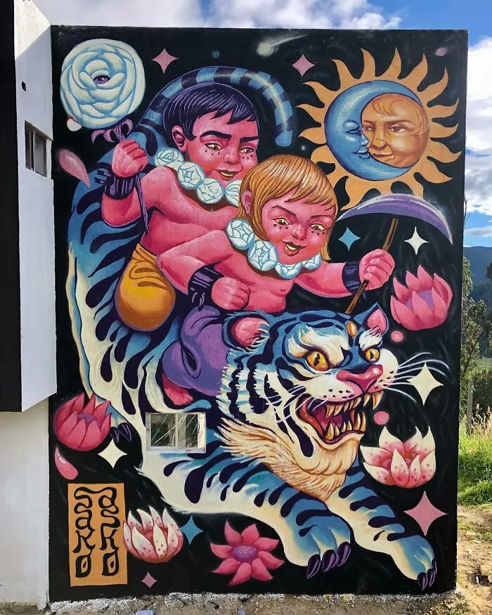 "SakoAsko" Paints 24 Murals That Explore Human Choices Through Surreal Art
