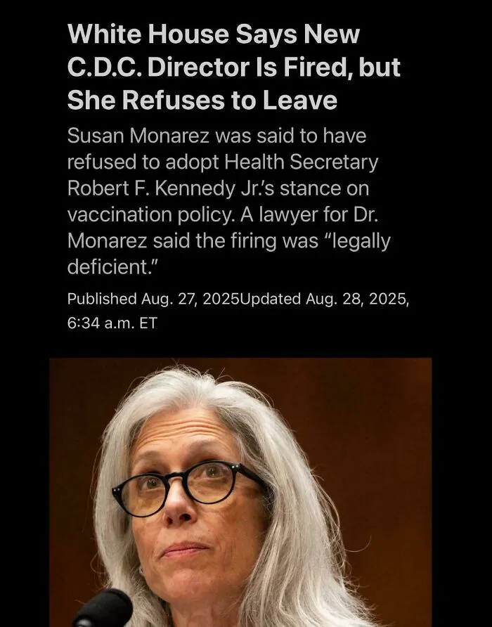 To Quickly And Quietly Ouster The C.d.c. Director For Rejecting Rjk Jr.’s Stance On Vaccination Policy. She Is Refusing To Leave!
