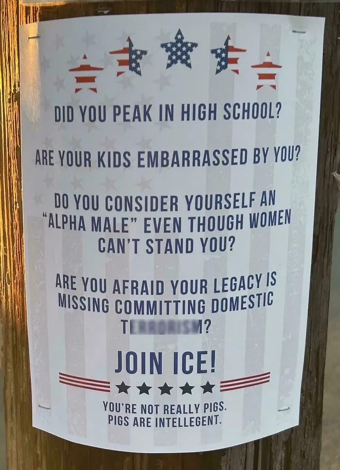 Artwork In San Diego Tells The Truth About The Type Of People Who Join Ice