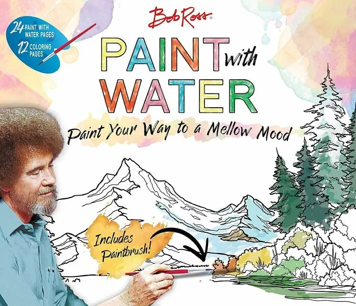 You Can Now Experience The Pure, Unadulterated Joy Of Painting Happy Little Trees Without Possessing A Single Ounce Of Artistic Talent, Thanks To A <a Style="Display:inline;" Href="Https://Www.amazon.com/Paint-Water-Editors-Thunder-Press/Dp/1684129184?ie=utf8&linkcode=ll1&tag=bpbobcat-20&linkid=84fd1c9815a845b263cbb883408362b7&language=en_us&ref_=as_li_ss_tl" Target="_blank">  <span Style="Font: Inherit; Color: #d74b1f;"> Bob Ross Water Color Book </Span>