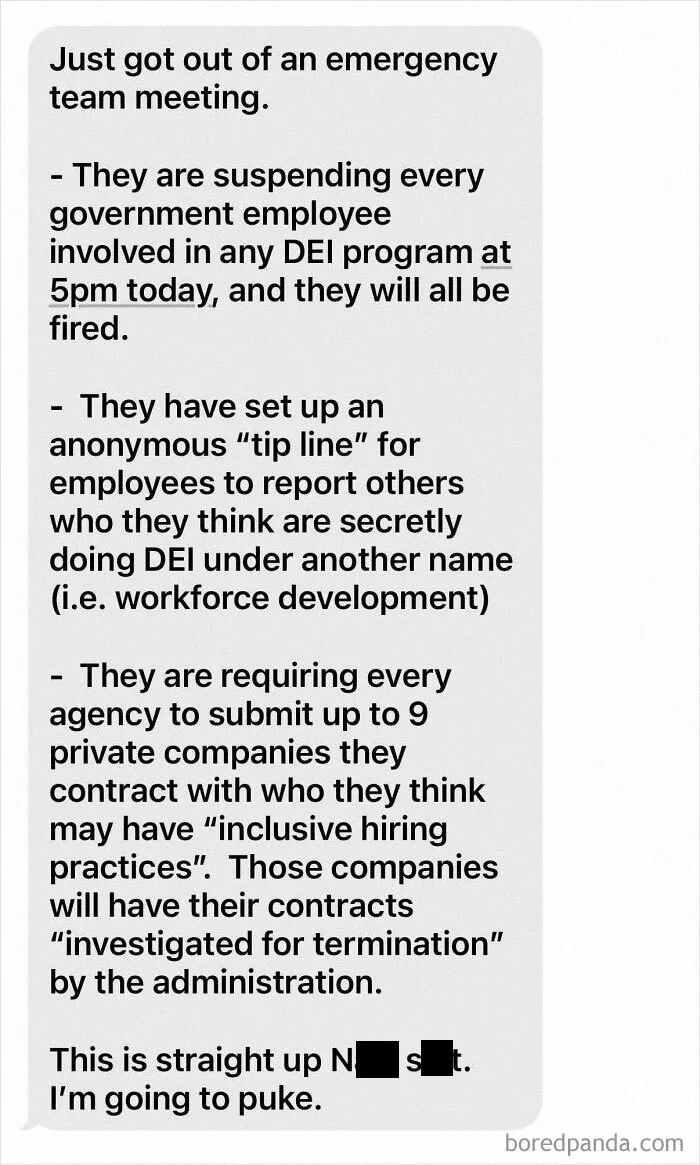 Texts My Brother Just Sent Me About Working With The New Administration