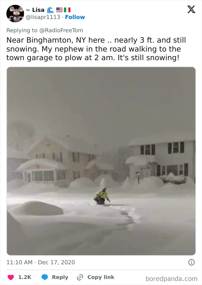 My Nephew Is Part Of The Town Road Crew. Trying To Get To Work To Plow