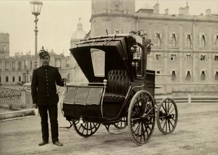 First Electric Cab Designed By I.V. Romanov In Gatchina, 1900