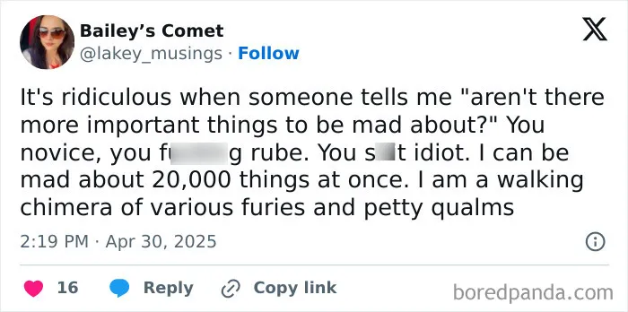 I Am A Walking Chimera Of Various Furies And Petty Qualms