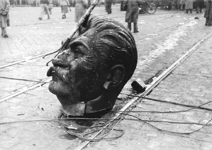 A Disembodied Statue Of Joseph Stalin's Head, 1956