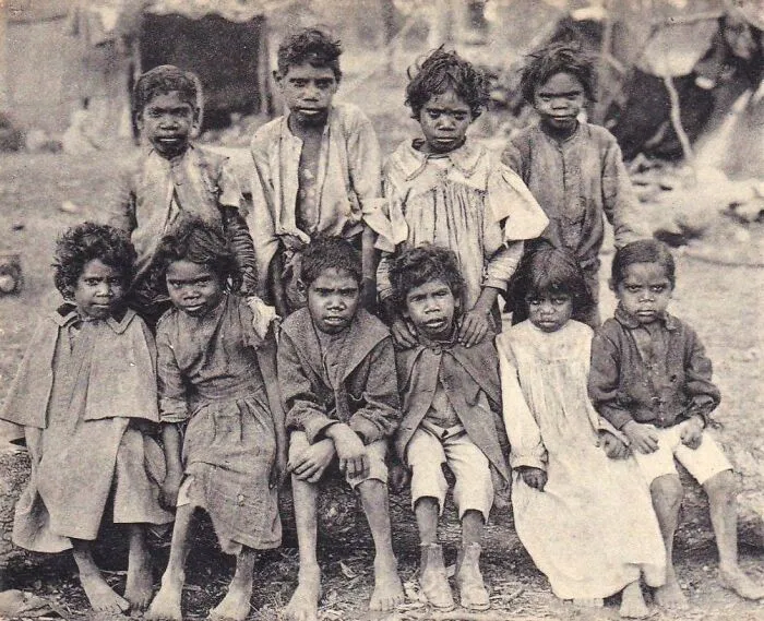 Group Of Piccaninnies, Australian Aboriginal Children, 1900s