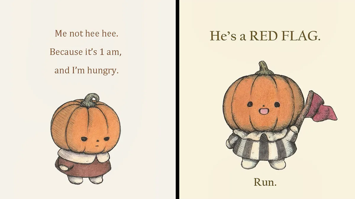 20 Illustrations Featuring A Cute Pumpkin That Hides A Surprisingly Dark Side