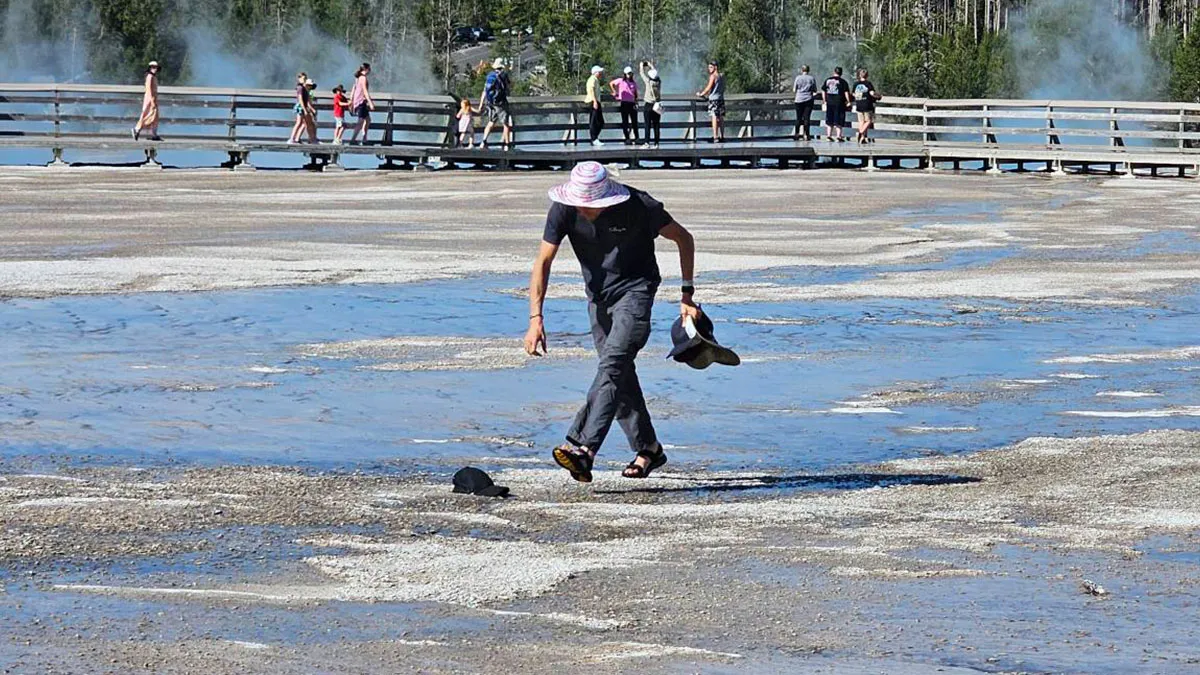 "And These People Reproduce": Guy Violates Yellowstone Trespassing Rules, Netizens Respond Wittily  