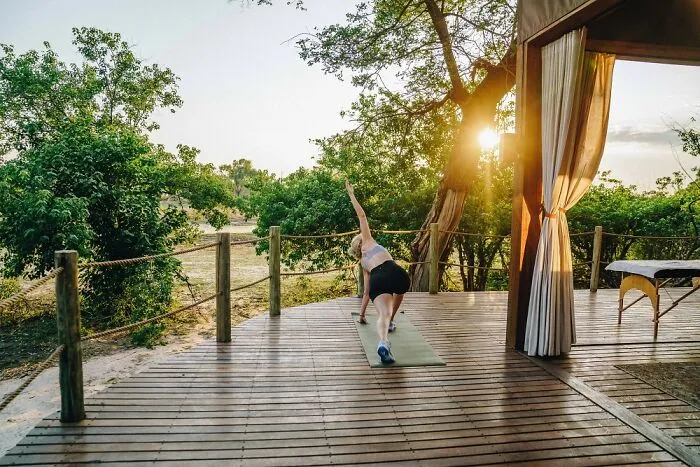 Morning Yoga And Massages On The Deck At Atzaro