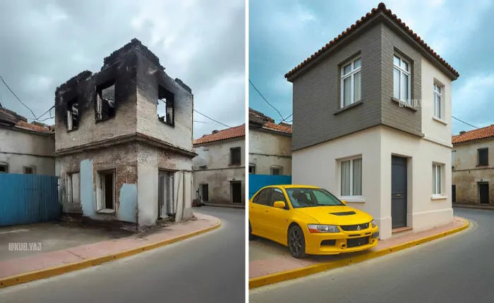35 Stunning Before-And-After Photos Of Abandoned Places Transformed By Kou Yang