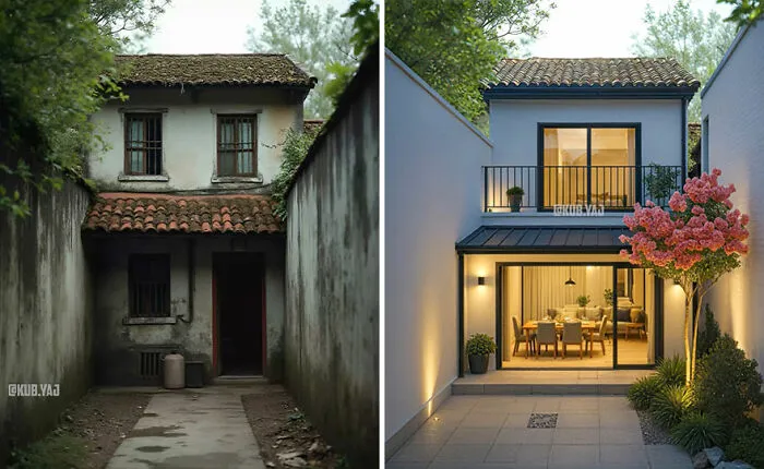 35 Stunning Before-And-After Photos Of Abandoned Places Transformed By Kou Yang
