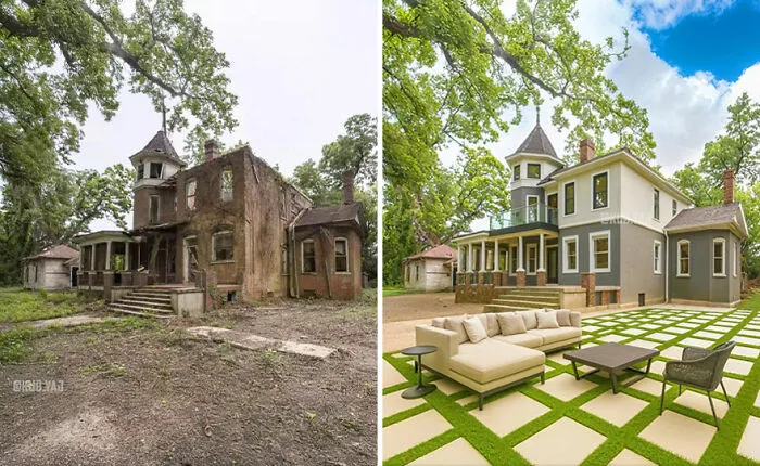 35 Stunning Before-And-After Photos Of Abandoned Places Transformed By Kou Yang