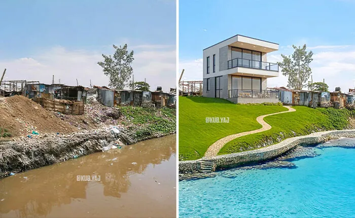 35 Stunning Before-And-After Photos Of Abandoned Places Transformed By Kou Yang