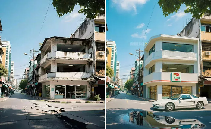 35 Stunning Before-And-After Photos Of Abandoned Places Transformed By Kou Yang