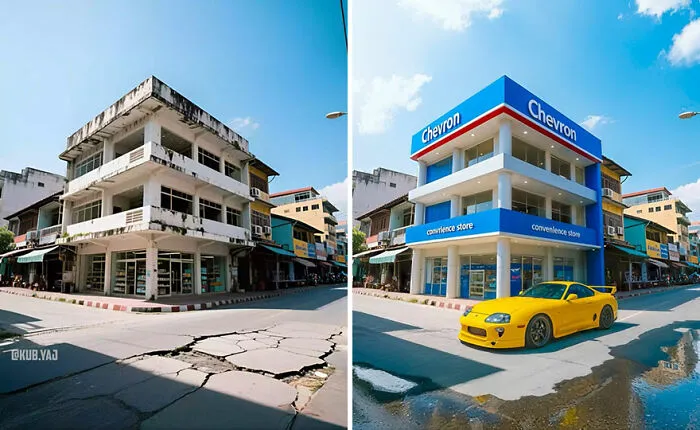 35 Stunning Before-And-After Photos Of Abandoned Places Transformed By Kou Yang