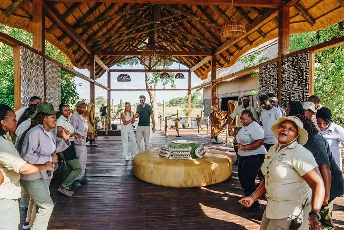 “Welcome Home”  At Atzaró Okavango With Singing And Dancing