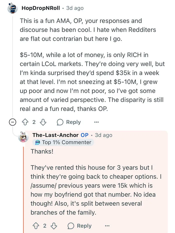 Reddit users discuss perspectives of a poor woman who dates a rich guy and how it changed her life and spending habits.