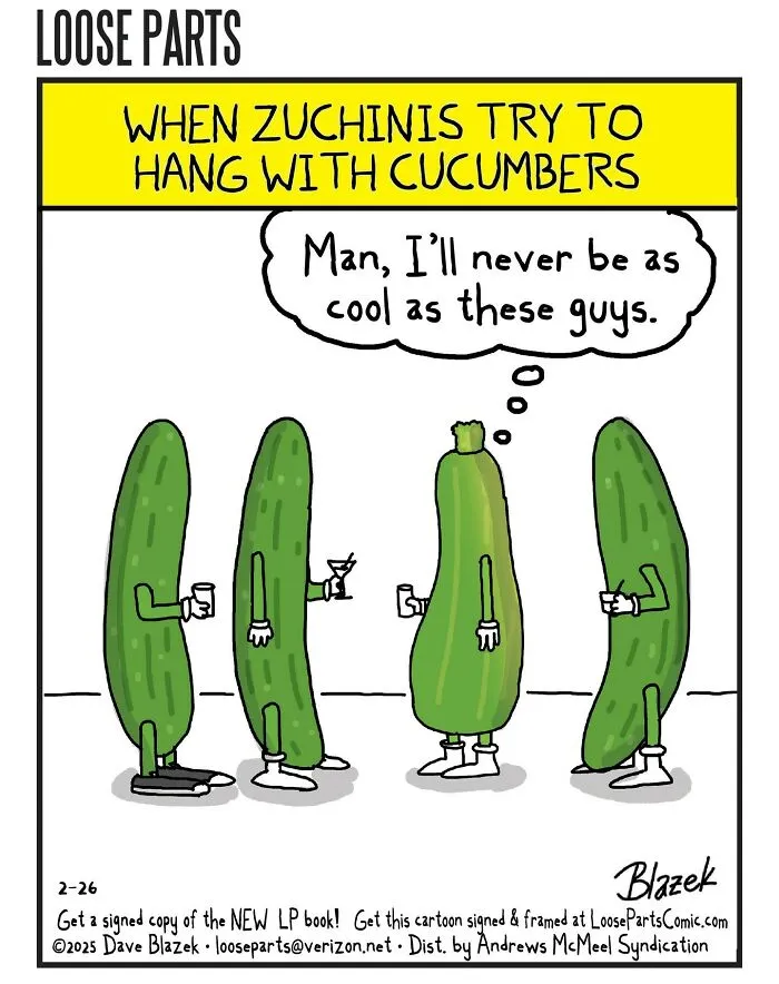 “Loose Parts": 20 Hilariously Absurd Comics By Veteran Cartoonist Dave Blazek (New Pics)
