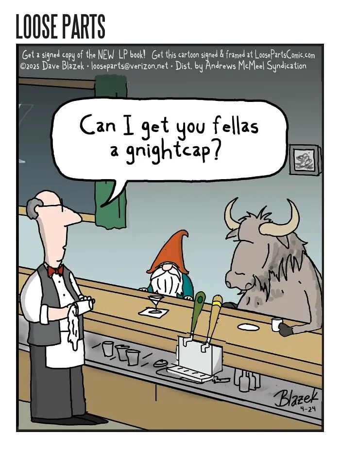“Loose Parts": 20 Hilariously Absurd Comics By Veteran Cartoonist Dave Blazek (New Pics)